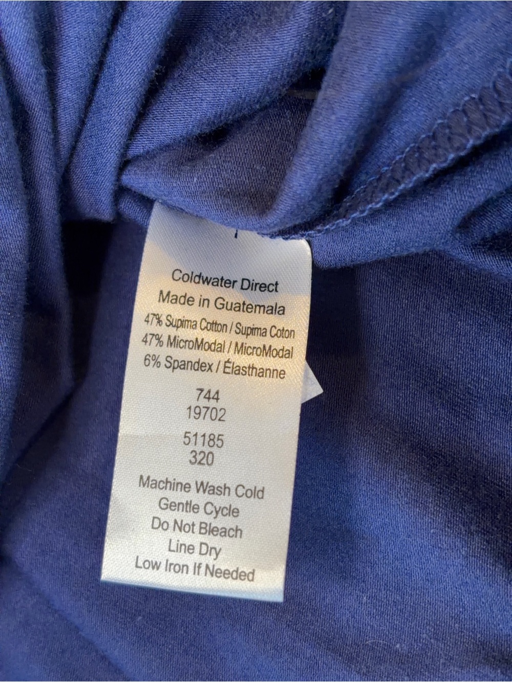 NWT Coldwater Creek XL Midnight Navy Supima Cotton Modal Knit Top Soft Stretch - Picture 5 of 7